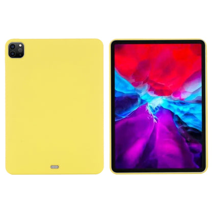 For iPad Pro 12.9 2022 / 2021 / 2020 / 2018 Pure Color Liquid Silicone Shockproof Tablet Case (Yellow) - iPad Pro 12.9 (2022/2021) Cases by buy2fix | Online Shopping UK | buy2fix