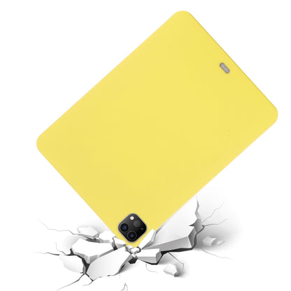 For iPad Pro 12.9 2022 / 2021 / 2020 / 2018 Pure Color Liquid Silicone Shockproof Tablet Case (Yellow) - iPad Pro 12.9 (2022/2021) Cases by buy2fix | Online Shopping UK | buy2fix