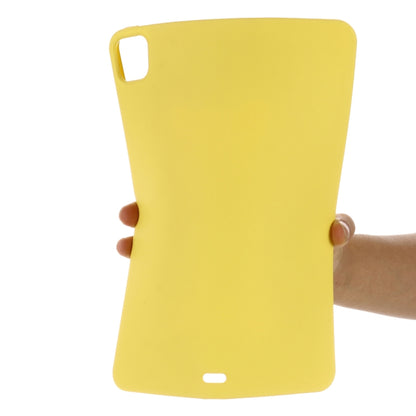 For iPad Pro 12.9 2022 / 2021 / 2020 / 2018 Pure Color Liquid Silicone Shockproof Tablet Case (Yellow) - iPad Pro 12.9 (2022/2021) Cases by buy2fix | Online Shopping UK | buy2fix