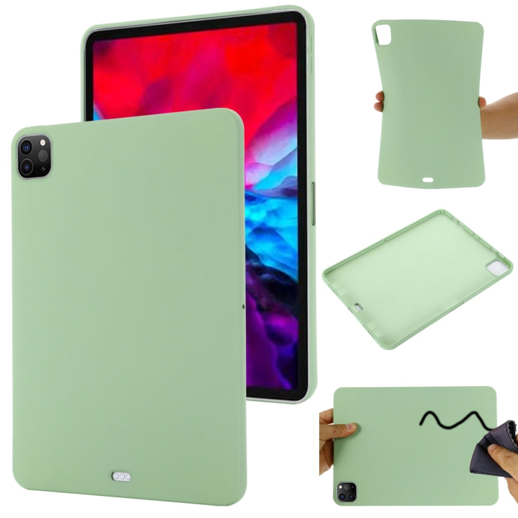 For iPad Pro 12.9 2022 / 2021 / 2020 / 2018 Pure Color Liquid Silicone Shockproof Tablet Case (Green) - iPad Pro 12.9 (2022/2021) Cases by buy2fix | Online Shopping UK | buy2fix