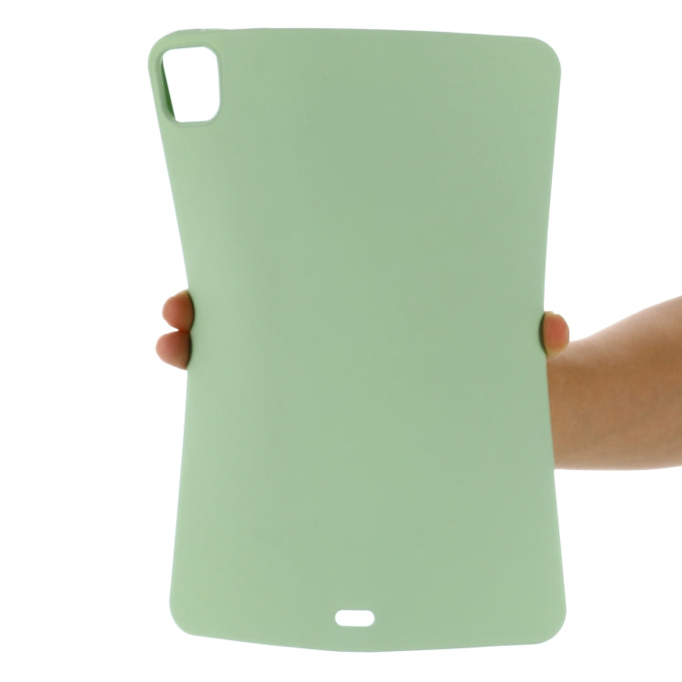 For iPad Pro 12.9 2022 / 2021 / 2020 / 2018 Pure Color Liquid Silicone Shockproof Tablet Case (Green) - iPad Pro 12.9 (2022/2021) Cases by buy2fix | Online Shopping UK | buy2fix