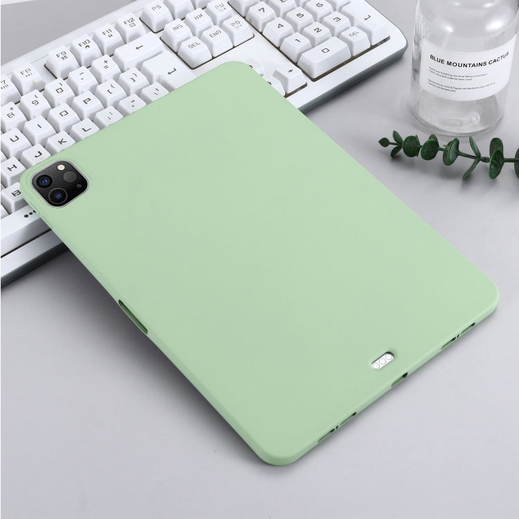 For iPad Pro 12.9 2022 / 2021 / 2020 / 2018 Pure Color Liquid Silicone Shockproof Tablet Case (Green) - iPad Pro 12.9 (2022/2021) Cases by buy2fix | Online Shopping UK | buy2fix