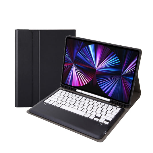 C12B Detachable Pen Slot Bluetooth Keyboard Leather Tablet Case For iPad Air 13 2025 / 2024 / Pro 12.9 inch 2021/2020/2018(Black) by buy2fix