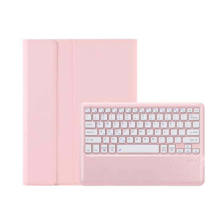 C12B Detachable Pen Slot Bluetooth Keyboard Leather Tablet Case For iPad Pro 12.9 inch 2021/2020/2018(Pink) - For iPad Pro by buy2fix | Online Shopping UK | buy2fix