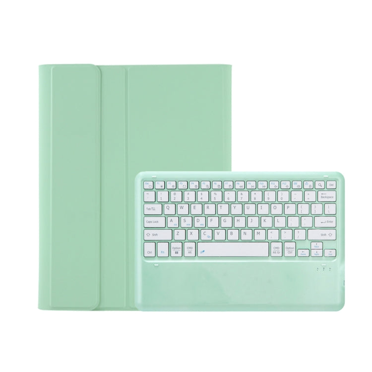 C12B Detachable Pen Slot Bluetooth Keyboard Leather Tablet Case For iPad Air 13 2025 / 2024 / Pro 12.9 inch 2021/2020/2018(Mint Green) by buy2fix
