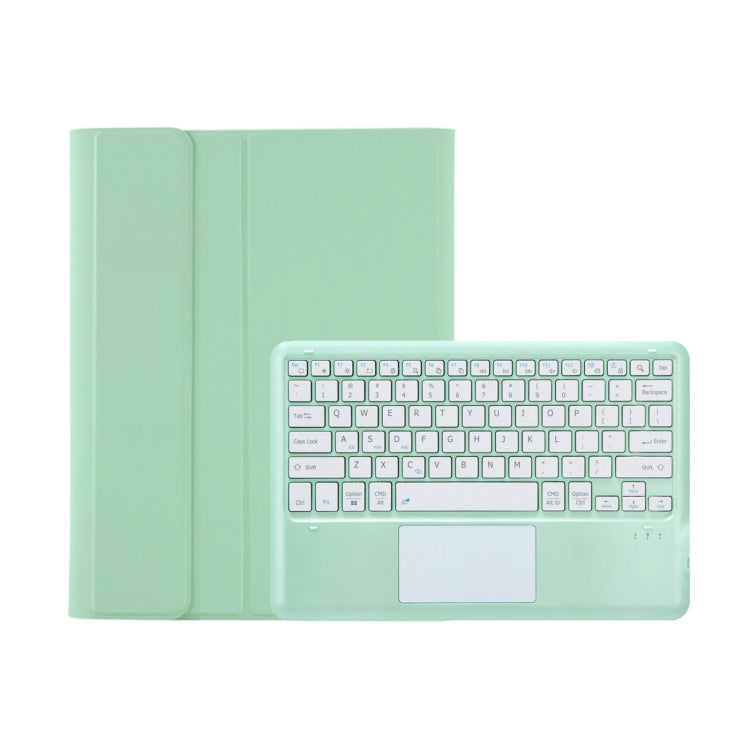 T12B-A Detachable Touch Pad Bluetooth Keyboard Leather Tablet Case For iPad Pro 12.9 inch 2021/2020/2018(Mint Green) - For iPad Pro by buy2fix | Online Shopping UK | buy2fix