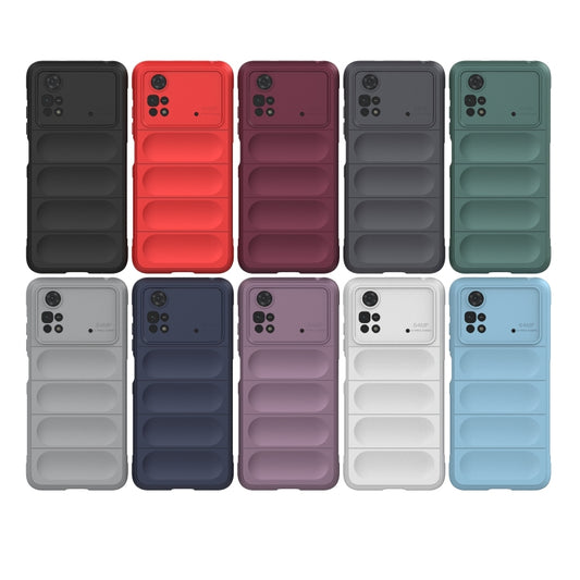 For Xiaomi Poco M4 Pro 4G Magic Shield TPU + Flannel Phone Case(Dark Green) by buy2fix