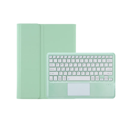 T800B-A Touch Pad Detachable Bluetooth Keyboard Leather Tablet Case For Samsung Galaxy Tab S8+/S7+/S7 FE(Mint Green) - Samsung Keyboard by buy2fix | Online Shopping UK | buy2fix