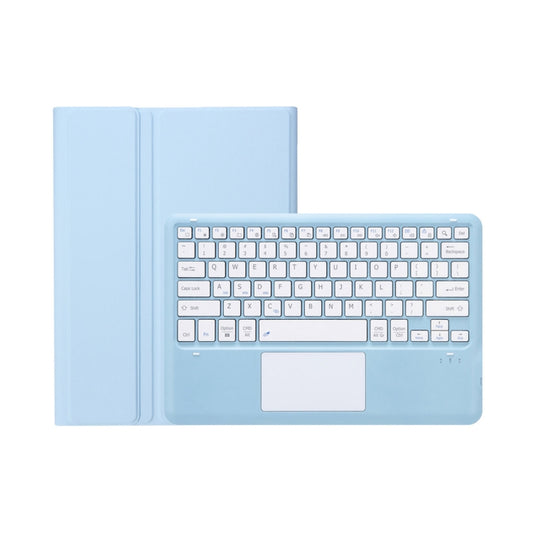 T800B-A Touch Pad Detachable Bluetooth Keyboard Leather Tablet Case For Samsung Galaxy Tab S8+/S7+/S7 FE(Sky Blue) by buy2fix