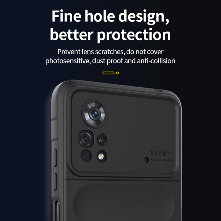 For Xiaomi Poco X4 Pro 5G Magic Shield TPU + Flannel Phone Case(Black) - Xiaomi Cases by buy2fix | Online Shopping UK | buy2fix