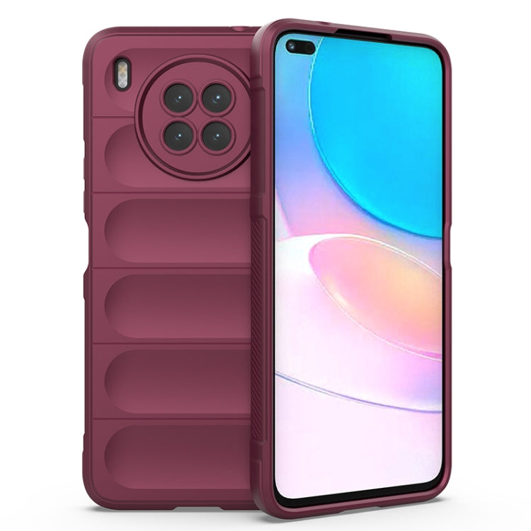 For Huawei Nova 8i Magic Shield TPU + Flannel Phone Case(Wine Red) - Huawei Cases by buy2fix | Online Shopping UK | buy2fix