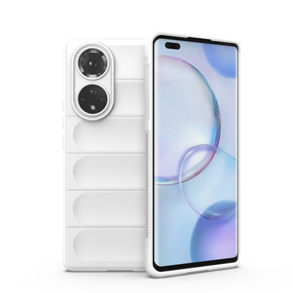 For Huawei Nova 9 Pro/Honor 50 Pro Magic Shield TPU + Flannel Phone Case(White) - Huawei Cases by buy2fix | Online Shopping UK | buy2fix