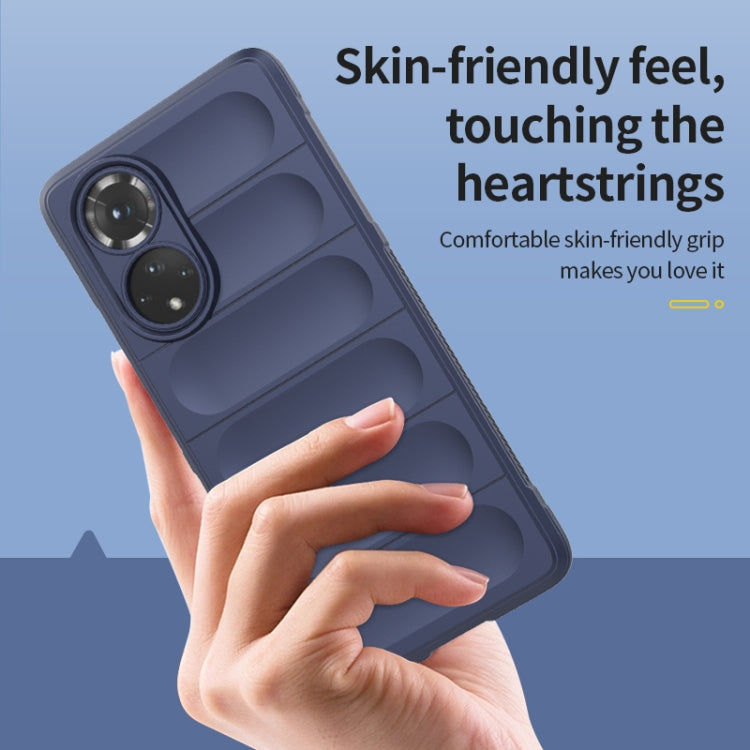 For Huawei Nova 9 Pro/Honor 50 Pro Magic Shield TPU + Flannel Phone Case(Dark Blue) - Huawei Cases by buy2fix | Online Shopping UK | buy2fix