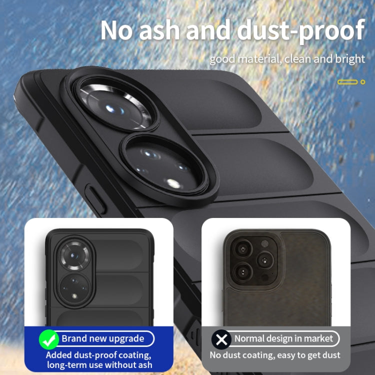 For Huawei Nova 9 Pro/Honor 50 Pro Magic Shield TPU + Flannel Phone Case(Black) - Huawei Cases by buy2fix | Online Shopping UK | buy2fix