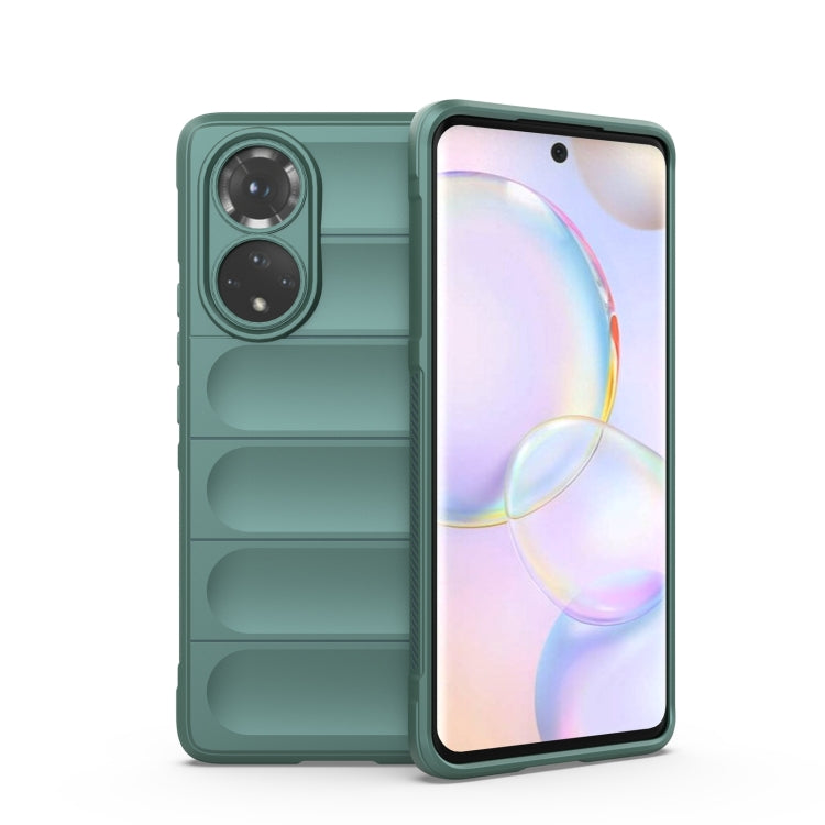 For Huawei Nova 9/Honor 50 Magic Shield TPU + Flannel Phone Case(Dark Green) - Huawei Cases by buy2fix | Online Shopping UK | buy2fix