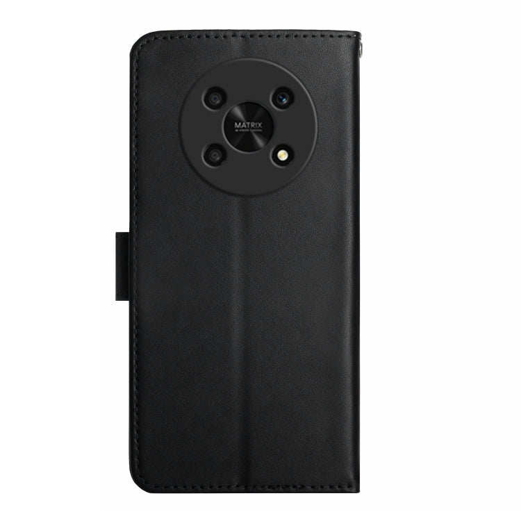 For Honor Magic4 Lite 5G Genuine Leather Fingerprint-proof Horizontal Flip Phone Case(Black) - Honor Cases by buy2fix | Online Shopping UK | buy2fix