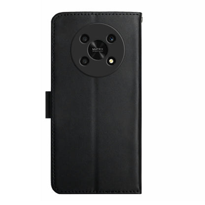 For Honor Magic4 Lite 5G Genuine Leather Fingerprint-proof Horizontal Flip Phone Case(Black) - Honor Cases by buy2fix | Online Shopping UK | buy2fix