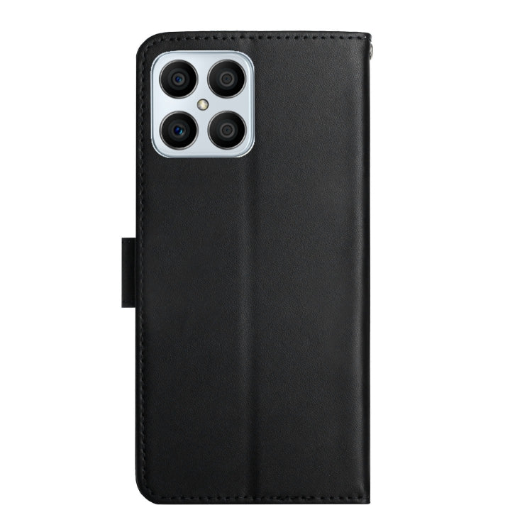 For Honor X8 Genuine Leather Fingerprint-proof Horizontal Flip Phone Case(Black) - Honor Cases by buy2fix | Online Shopping UK | buy2fix