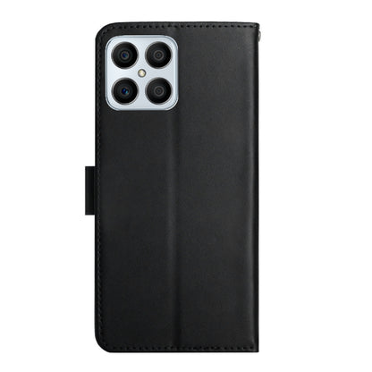 For Honor X8 Genuine Leather Fingerprint-proof Horizontal Flip Phone Case(Black) - Honor Cases by buy2fix | Online Shopping UK | buy2fix