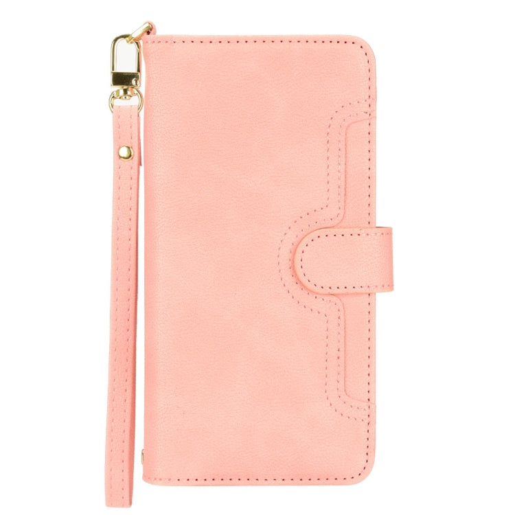 For iPhone X / XS Litchi Texture Zipper Leather Phone Case(Pink) - More iPhone Cases by buy2fix | Online Shopping UK | buy2fix