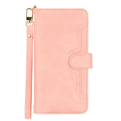 For iPhone X / XS Litchi Texture Zipper Leather Phone Case(Pink) - More iPhone Cases by buy2fix | Online Shopping UK | buy2fix