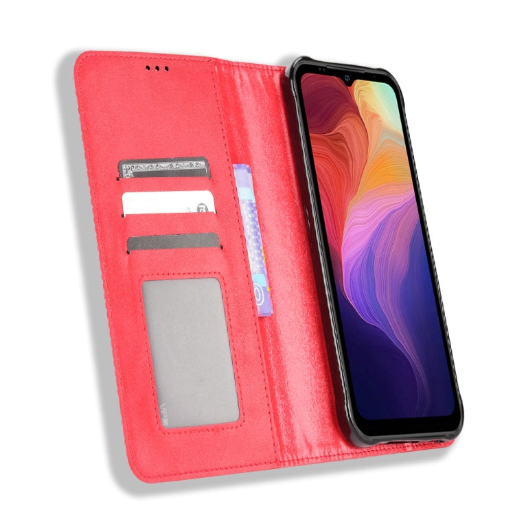 For Ulefone Power Armor 14 / 14 Pro Magnetic Buckle Retro Texture Leather Phone Case(Red) by buy2fix