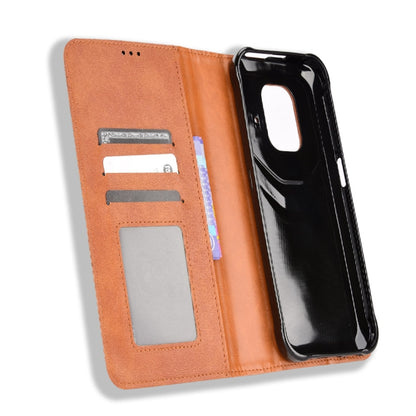 For Ulefone Power Armor 14 / 14 Pro Magnetic Buckle Retro Texture Leather Phone Case(Brown) by buy2fix