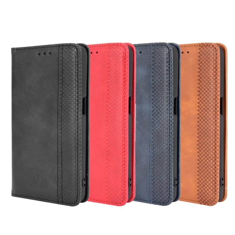 For Ulefone Armor X10 / X10 Pro Magnetic Buckle Retro Texture Leather Phone Case(Blue) by buy2fix
