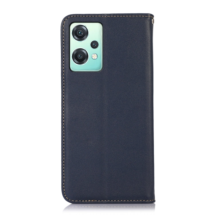 For OnePlus Nord CE 2 Lite 5G KHAZNEH Nappa Top Layer Cowhide Leather Phone Case(Blue) - OnePlus Cases by buy2fix | Online Shopping UK | buy2fix
