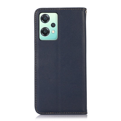 For OnePlus Nord CE 2 Lite 5G KHAZNEH Nappa Top Layer Cowhide Leather Phone Case(Blue) - OnePlus Cases by buy2fix | Online Shopping UK | buy2fix