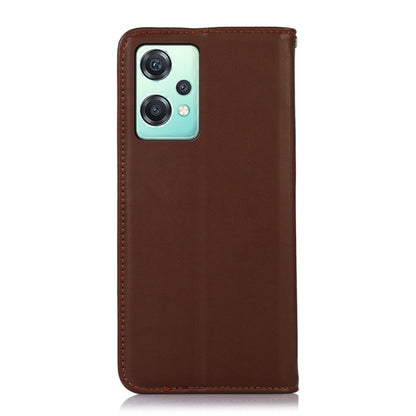 For OnePlus Nord CE 2 Lite 5G KHAZNEH Nappa Top Layer Cowhide Leather Phone Case(Brown) - OnePlus Cases by buy2fix | Online Shopping UK | buy2fix