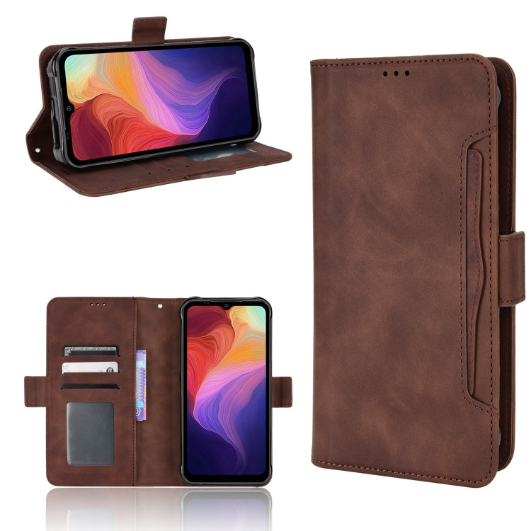 For Ulefone Power Armor 14 / 14 Pro Skin Feel Calf Texture Card Slots Leather Phone Case(Brown) by buy2fix