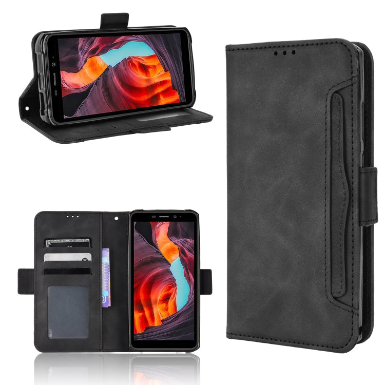 For Ulefone Armor X10 / X10 Pro Skin Feel Calf Texture Card Slots Leather Phone Case(Black) by buy2fix