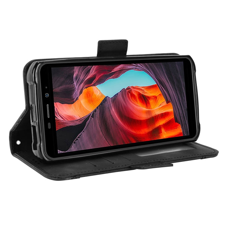 For Ulefone Armor X10 / X10 Pro Skin Feel Calf Texture Card Slots Leather Phone Case(Black) by buy2fix