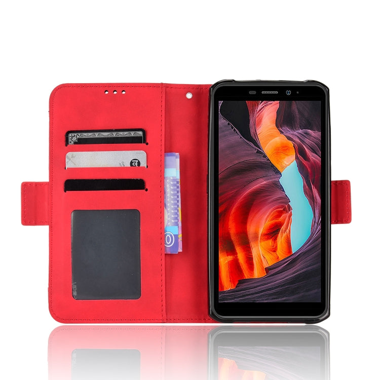For Ulefone Armor X10 / X10 Pro Skin Feel Calf Texture Card Slots Leather Phone Case(Red) by buy2fix