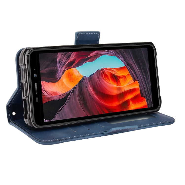 For Ulefone Armor X10 / X10 Pro Skin Feel Calf Texture Card Slots Leather Phone Case(Blue) by buy2fix