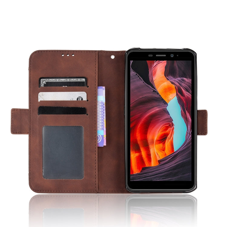 For Ulefone Armor X10 / X10 Pro Skin Feel Calf Texture Card Slots Leather Phone Case(Brown) by buy2fix