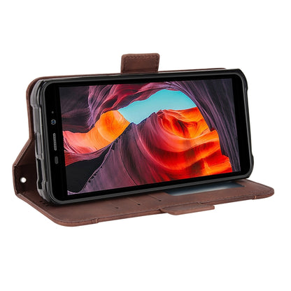 For Ulefone Armor X10 / X10 Pro Skin Feel Calf Texture Card Slots Leather Phone Case(Brown) by buy2fix