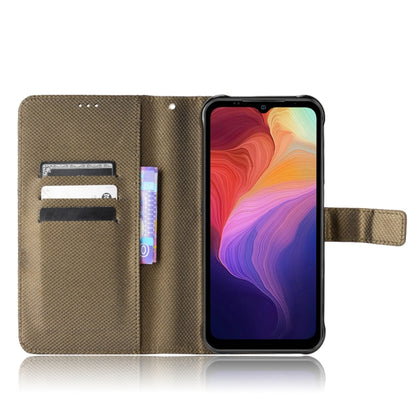 For Ulefone Power Armor 14 / 14 Pro Diamond Texture Leather Phone Case(Brown) by buy2fix