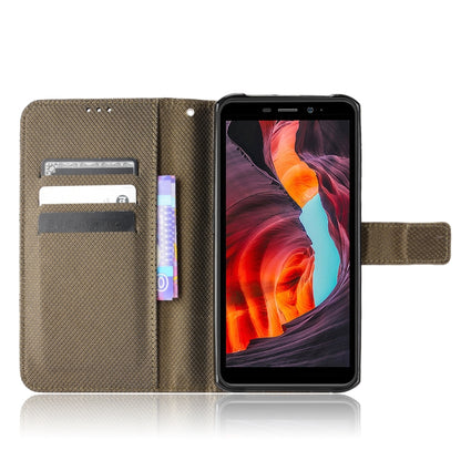 For Ulefone Armor X10 / X10 Pro Diamond Texture Leather Phone Case(Brown) by buy2fix