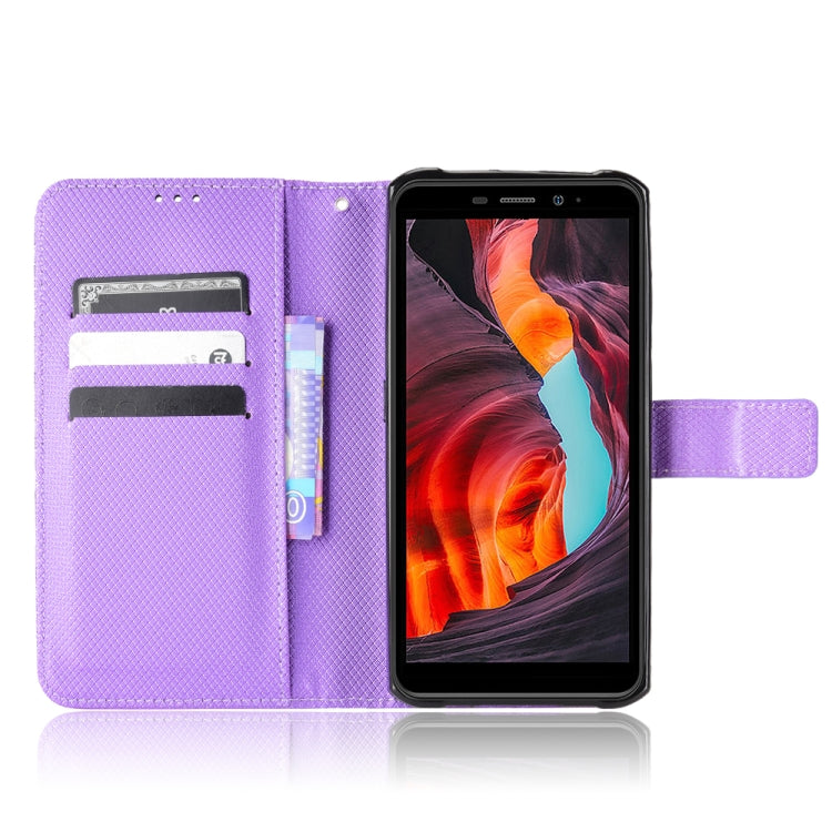 For Ulefone Armor X10 / X10 Pro Diamond Texture Leather Phone Case(Purple) by buy2fix