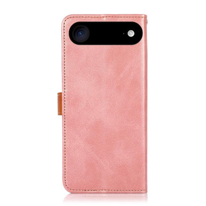 For iPhone 17 Air KHAZNEH Dual-color Cowhide Texture Flip Leather Phone Case(Rose Gold) - iPhone 17 Air Cases by buy2fix | Online Shopping UK | buy2fix