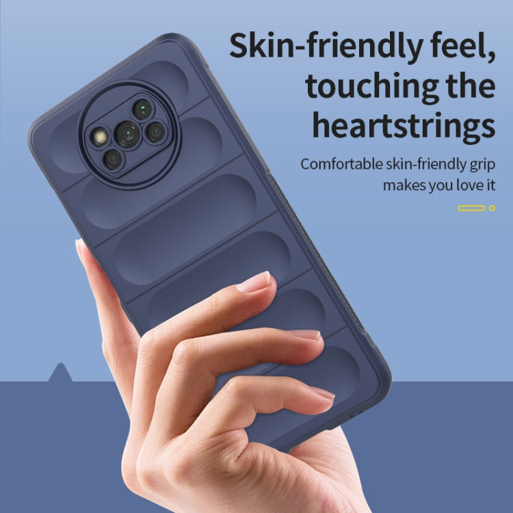 For Xiaomi Poco X3 NFC Magic Shield TPU + Flannel Phone Case(Grey) by buy2fix