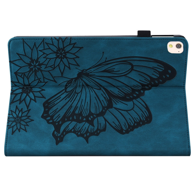 For iPad 10.2 2020 / Air 2019 Big Butterfly Embossed Smart Leather Tablet Case(Blue) - iPad 10.2 Cases by buy2fix | Online Shopping UK | buy2fix