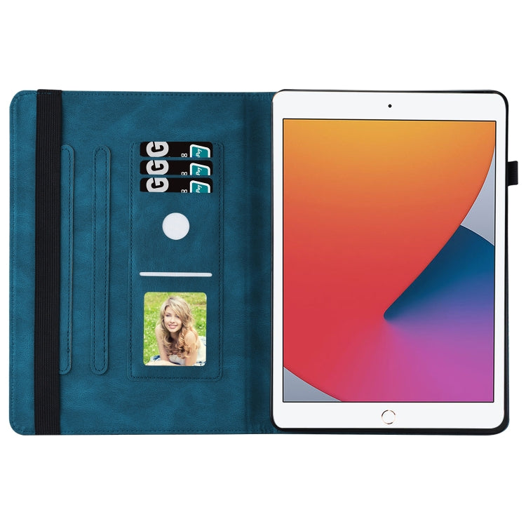 For iPad 10.2 2020 / Air 2019 Big Butterfly Embossed Smart Leather Tablet Case(Blue) - iPad 10.2 Cases by buy2fix | Online Shopping UK | buy2fix