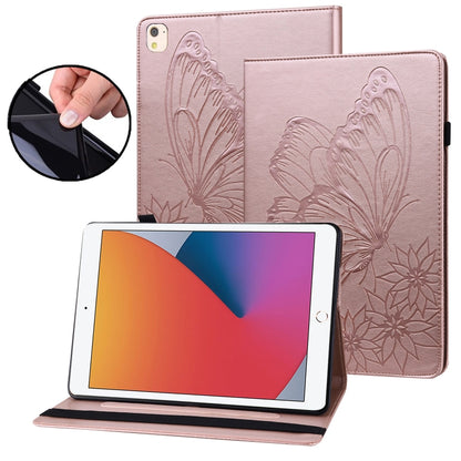 For iPad 10.2 2020 / Air 2019 Big Butterfly Embossed Smart Leather Tablet Case(Rose Gold) - iPad 10.2 Cases by buy2fix | Online Shopping UK | buy2fix