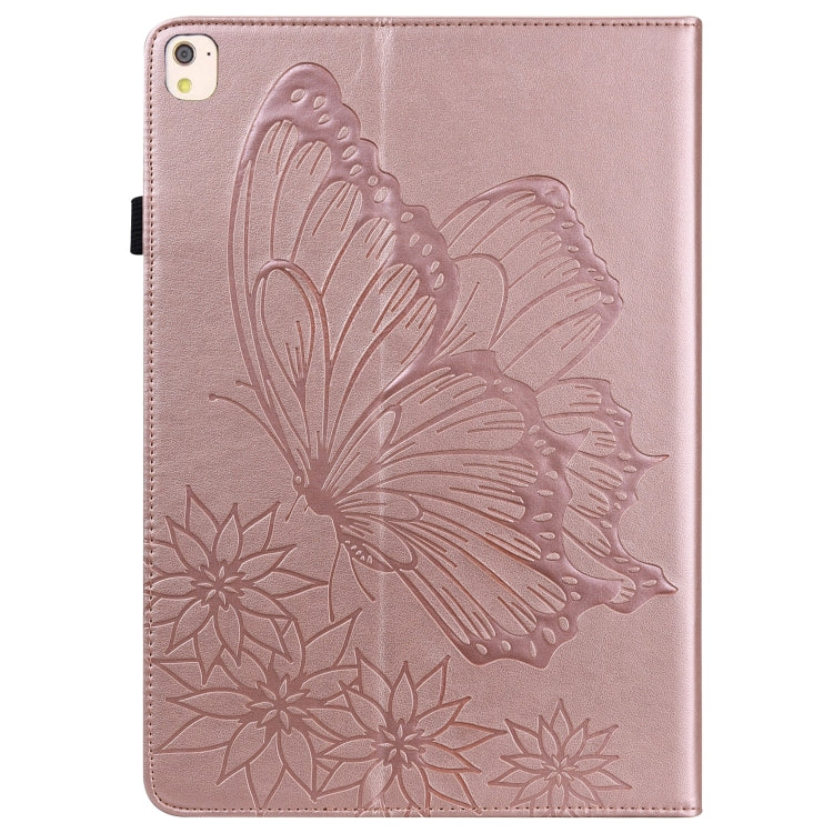 For iPad 10.2 2020 / Air 2019 Big Butterfly Embossed Smart Leather Tablet Case(Rose Gold) - iPad 10.2 Cases by buy2fix | Online Shopping UK | buy2fix