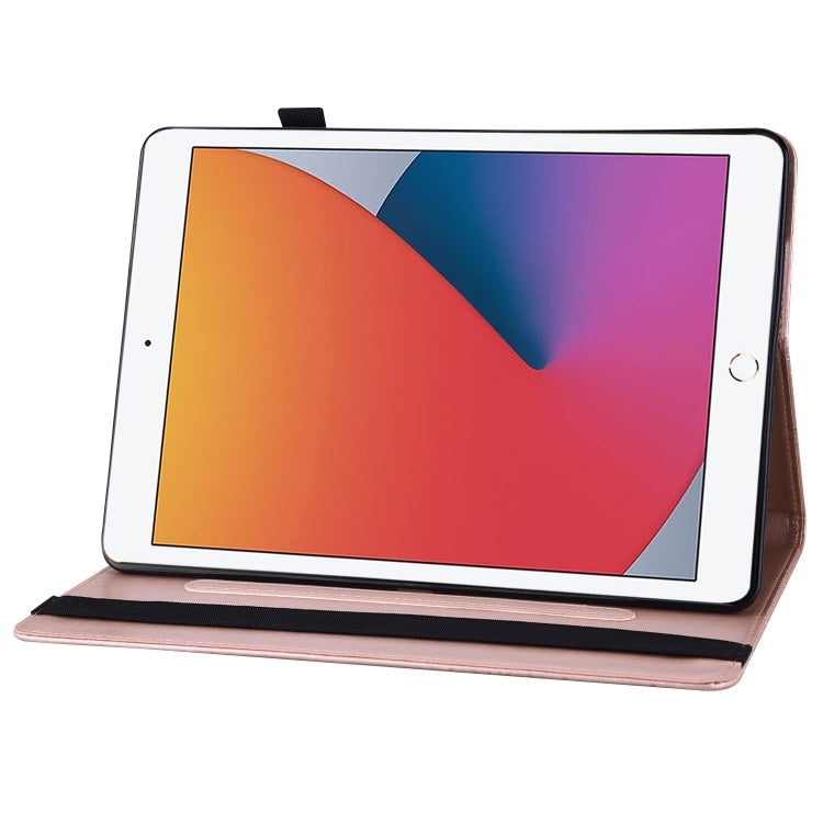 For iPad 10.2 2020 / Air 2019 Big Butterfly Embossed Smart Leather Tablet Case(Rose Gold) - iPad 10.2 Cases by buy2fix | Online Shopping UK | buy2fix