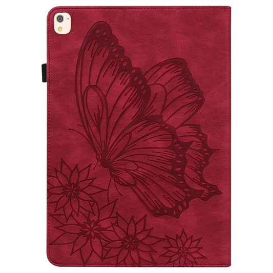For iPad 10.2 2020 / Air 2019 Big Butterfly Embossed Smart Leather Tablet Case(Red) - iPad 10.2 Cases by buy2fix | Online Shopping UK | buy2fix