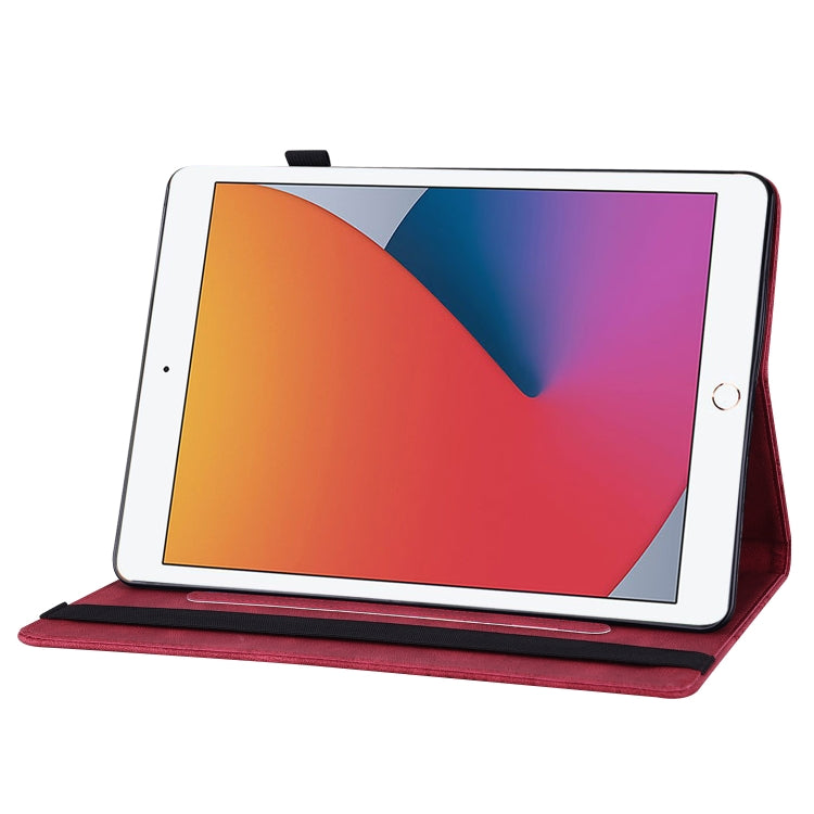 For iPad 10.2 2020 / Air 2019 Big Butterfly Embossed Smart Leather Tablet Case(Red) - iPad 10.2 Cases by buy2fix | Online Shopping UK | buy2fix